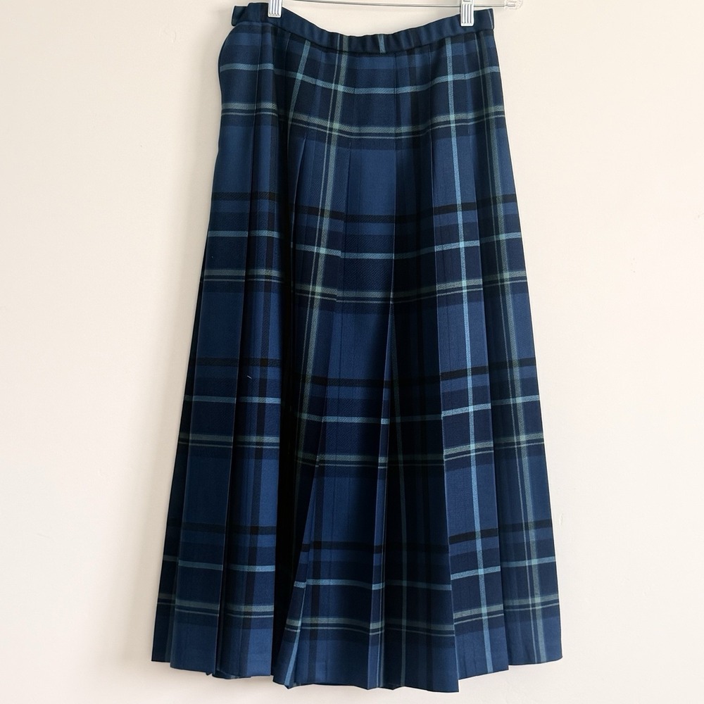 Pendleton 100% Wool Tartan Plaid Pleated Skirt 8 VTG Career Poet Office Cabin - Picture 2 of 6